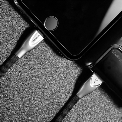 USB кабель Baseus Zinc alloy Cable разъём Lightning Черный
