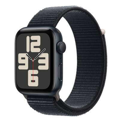 Apple Watch SE (2023), 44 мм корпус из алюминия цвета «Midnight», ремешок Sport Loop цвета «Midnight»