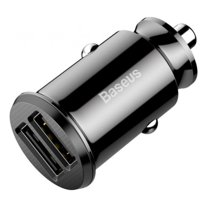 Автомобильное зарядное устройство Baseus 2 USB 3.1A Grain Car Charger (CCALL-ML01) Черный