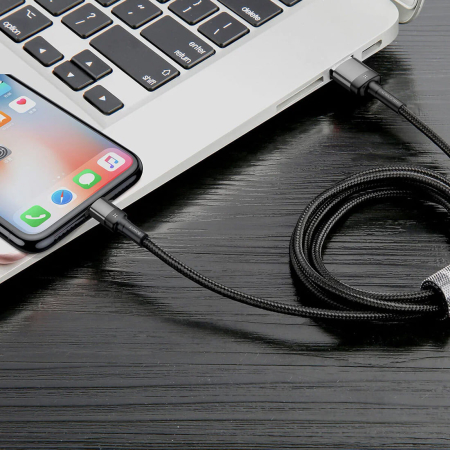 Кабель Baseus Cafule Cable USB For iP special edition 1,5A, 2 м (CALKLF-HG1) Grey/Black
