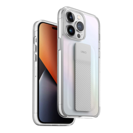Чехол для iPhone 14 Pro UNIQ Heldro Mount +Band Iridescent (IP6.1P(2022)-HELMIRD) Радужный
