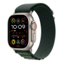 Apple Watch Ultra 2 (2024), 49 мм корпус из титана цвета «Natural», ремешок Alpine Loop размера S цвета «Dark Green»