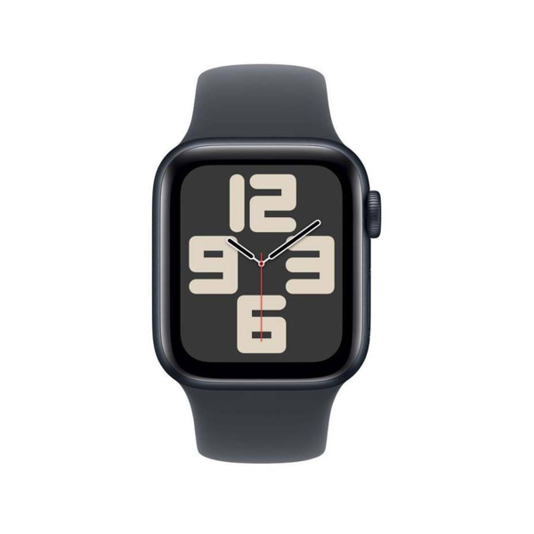 Apple Watch SE (2024), 40 мм корпус из алюминия цвета «Midnight», ремешок Sport Band размера S/M цвета «Midnight»