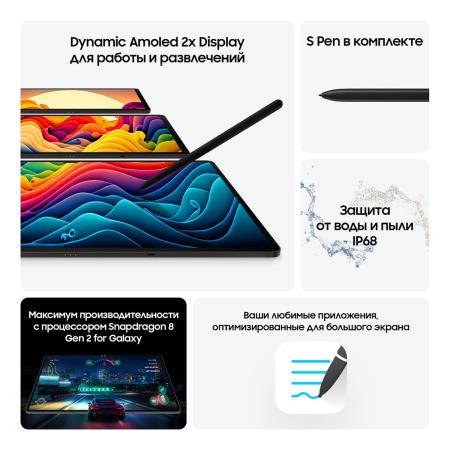 Samsung Galaxy Tab S9+ 12,4" Wi-Fi 12/256Gb Graphite, графит