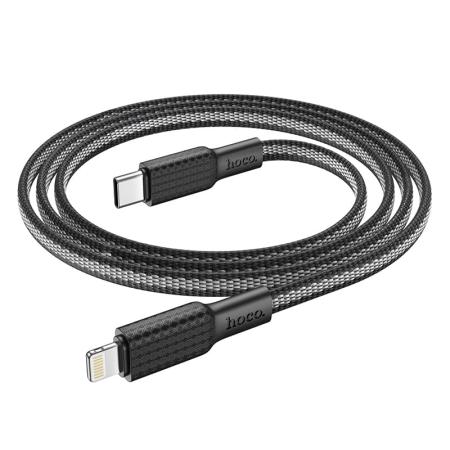 Подарок - Кабель hoco. Type-C – Lightning “Jaeger” 20W, 1 м (X69) Черный