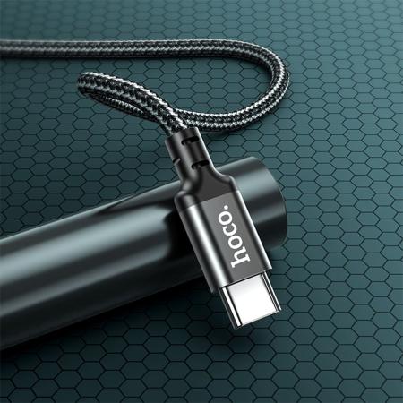 Подарок - Кабель hoco. Super Fast Charging Data Cable разъем Type-C – Type-C, 1 м (X14) Черный