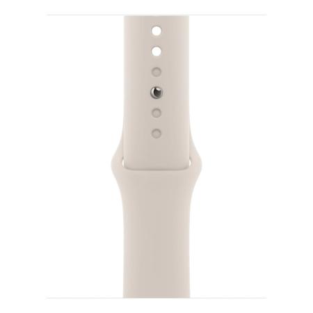 Apple Watch Series 9, 41 мм корпус из алюминия цвета «Starlight», ремешок Sport Band размера S/M цвета «Starlight»