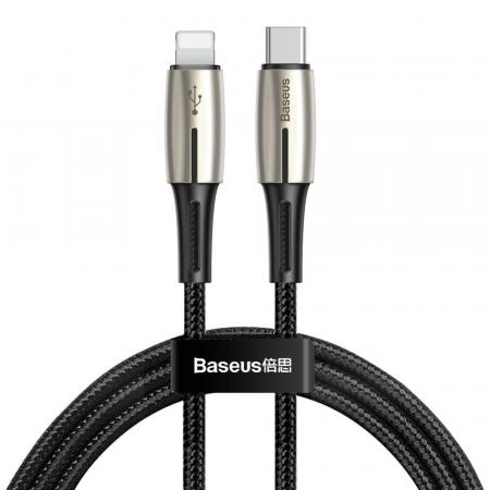 Кабель Baseus USB Type-C – Lightning Waterdrop PD 18W (CATLRD-01) черный