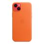Чехол Leather Case MagSafe для Apple iPhone 14 Plus «Orange»