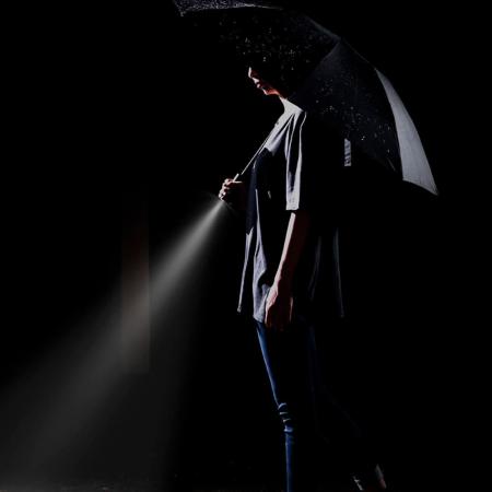 Зонт Xiaomi 90 Points с светодиодным фонариком Automatic Umbrella with LED Flashlight Чёрный