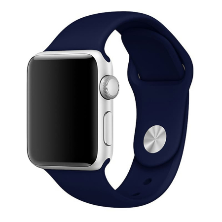 Силиконовый ремешок для Apple Watch 42/49 мм Silicone Case Темно-синий