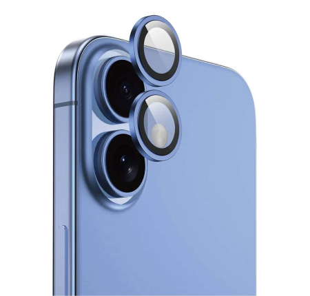 Защитное стекло для камеры iPhone 16/16 Plus SUPGLASS Anti Glare Camera lens glass (XC-31) Синий