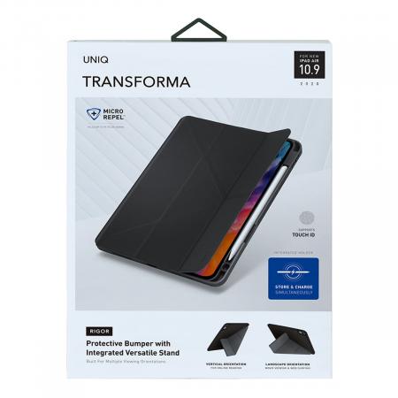 Чехол для iPad Air 10,9 (2022/20) с отсеком для стилуса UNIQ Transforma Rigor Anti-microbial (NPDA10.9(2020)-TRIGGRY) Серый