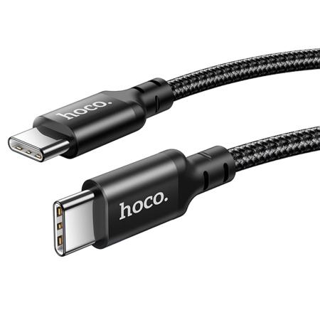 Подарок - Кабель hoco. Super Fast Charging Data Cable разъем Type-C – Type-C, 1 м (X14) Черный