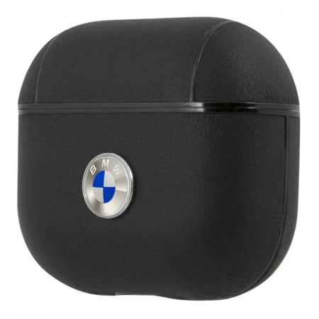 Чехол BMW для Airpods 3 Signature leather with metal logo (BMA3SSLBK) Черный