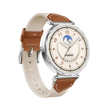 Часы HUAWEI Watch GT 5 Silver, 41 мм, цвет корпуса серебряный, цвет ремешка бежевый