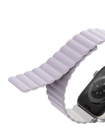Ремешок UNIQ для Apple Watch 38/40/41 мм Revix reversible Magnetic (41MM-REVLILWHT) Сиреневый/Белый