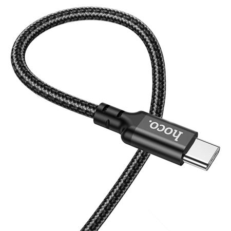 Подарок - Кабель hoco. Super Fast Charging Data Cable разъем Type-C – Type-C, 1 м (X14) Черный